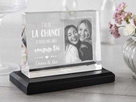 Cadre photo en verre