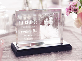 Cadre photo en verre