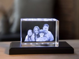 Cadre photo en verre 3D