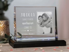 Cadre photo en verre