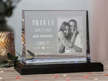 Cadre photo en verre