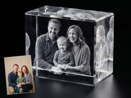 Cadre photo en verre 3D