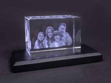 Cadre photo en verre 3D