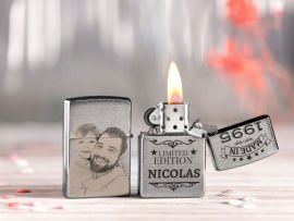 Briquet Zippo gravé
