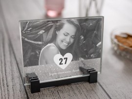 Plaque photo en verre