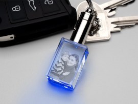 Pendentif cristal avec photo