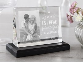 Cadre photo en verre