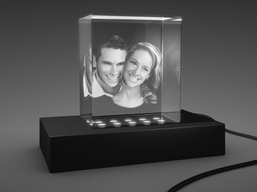 Cadre photo en verre 3D