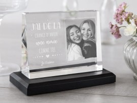 Cadre photo en verre pour meilleure amie