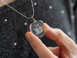 Pendentif cristal avec photo