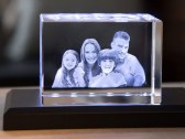 Cadre photo en verre 3D