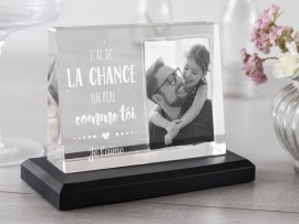 Cadre photo en verre pour papa