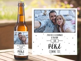 Étiquette de bière pour la fête des pères