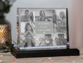 Cadre photo en verre