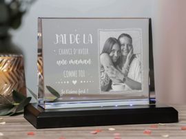 Cadre photo en verre