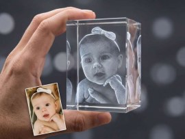 Cadre photo en verre 3D