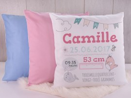 Coussin cadeaux de naissance