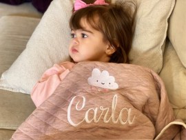 Couverture bébé rose
