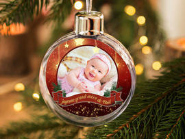 Boule de noel photo bébé