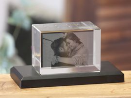 Bloc de verre avec photo