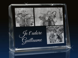 Cadre photo en verre famille