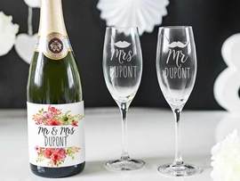 Étiquette de champagne personnalisée