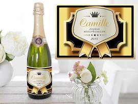 Etiquette de champagne Anniversaire