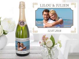 Etiquette de champagne Mariage