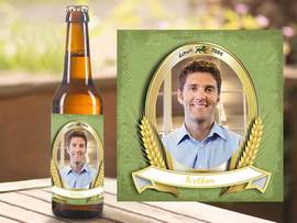 Étiquettes de bière avec photo
