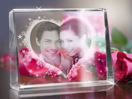 Cadre photo en verre