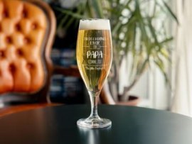 Tulipe à bière gravée