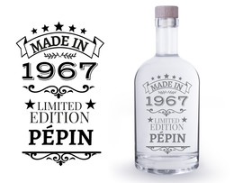 Bouteille avec gravure