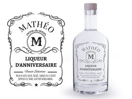 Bouteille avec gravure