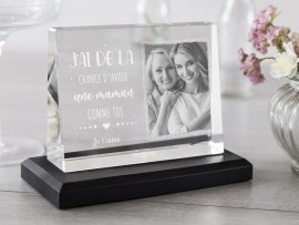Cadre photo en verre