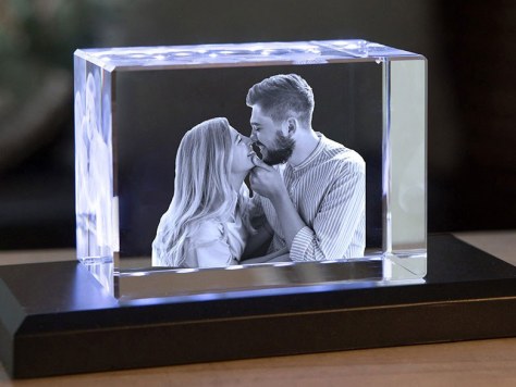Cadre photo en verre 3D