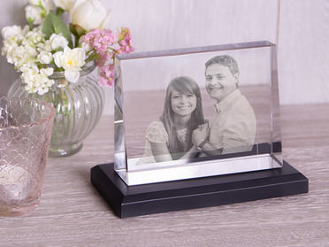 Cadre photo en verre