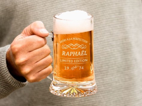Chope à bière avec nom
