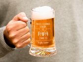 Chope à bière avec texte
