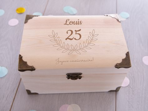 Coffre à trésor pour l'anniversaire
