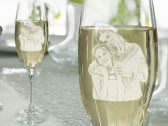 Coupe de champagne avec photo