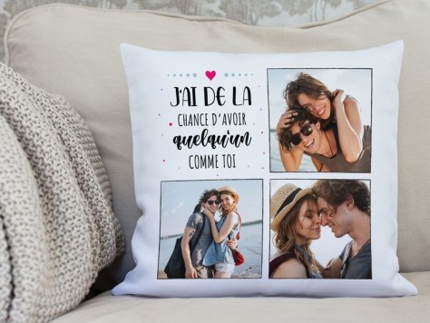 Coussin photo amour