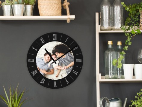 Horloge murale avec photo