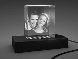 Cadre photo en verre 3D