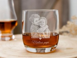 Verre à whisky avec photo papá