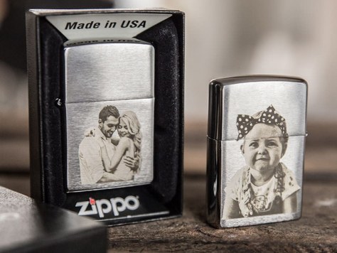 Briquet Zippo avec photogravure