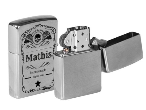Briquet Zippo avec gravure